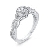 10K White Gold 3/4 Ct Diamond Fashion Ring in 14K White Gold