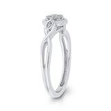 10K White Gold 1/10 Ct Diamond Fashion Ring in 14K White Gold