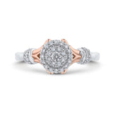 1/4 Ct Diamond Fashion Ring in 10K Two Tone Gold 