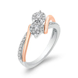3/8 Ct Diamond Fashion Ring in 10K Two Tone Gold 