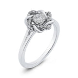 10K White Gold 1/5 Ct Diamond Fashion Ring in 14K White Gold