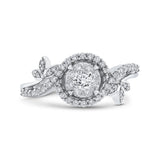 10K White Gold 1/2 Ct Diamond Fashion Ring in 14K White Gold