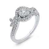 10K White Gold 1/2 Ct Diamond Fashion Ring in 14K White Gold