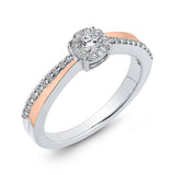 1/4 Ct Diamond Fashion Ring in 10K Two Tone Gold 