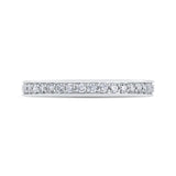 Round Diamond Wedding Band in 14K White Gold