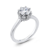 Diamond Engagement Ring in 14K White Gold (Semi-Mount)
