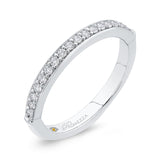 Round Diamond Half-Eternity Wedding Band in 14K White Gold
