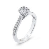 Round Ct Diamond Engagement Ring in 14K White Gold