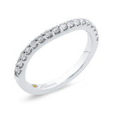 Round Diamond Half-Eternity Wedding Band in 14K White Gold