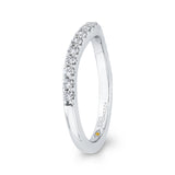 Round Diamond Half-Eternity Wedding Band in 14K White Gold