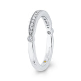 Round Diamond Half-Eternity Wedding Band in 14K White Gold