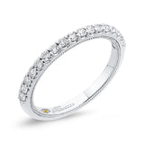 Round Diamond Half-Eternity Wedding Band in 14K White Gold