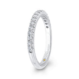 Round Diamond Half-Eternity Wedding Band in 14K White Gold