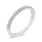 Round Diamond Half-Eternity Wedding Band in 14K White Gold