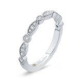 Round Diamond Half-Eternity Wedding Band in 14K White Gold