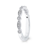 Round Diamond Half-Eternity Wedding Band in 14K White Gold