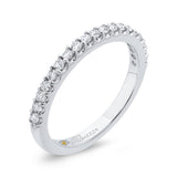 Round Diamond Half-Eternity Wedding Band in 14K White Gold