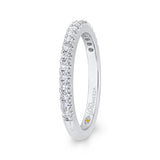 Round Diamond Half-Eternity Wedding Band in 14K White Gold