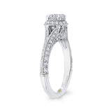 Diamond Vintage Engagement Ring in 14K White Gold