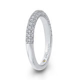 Round Diamond Half-Eternity Wedding Band in 14K White Gold
