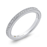 Round Diamond Half-Eternity Wedding Band in 14K White Gold