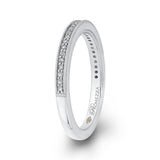 Round Diamond Half-Eternity Wedding Band in 14K White Gold