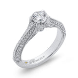 Split Shank Diamond Engagement Ring in 14K White Gold