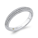 Round Diamond Half-Eternity Wedding Band in 14K White Gold