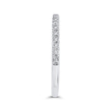 Round Diamond Half-Eternity Wedding Band in 14K White Gold
