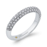 Round Diamond Half-Eternity Wedding Band in 14K White Gold