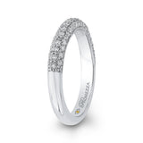Round Diamond Half-Eternity Wedding Band in 14K White Gold