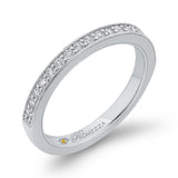 Round Diamond Half-Eternity Wedding Band in 14K White Gold