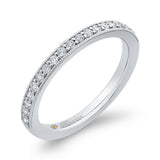 Round Diamond Half-Eternity Wedding Band in 14K White Gold