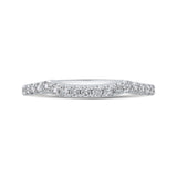 Round Diamond Wedding Band in 14K White Gold