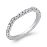 Round Diamond Wedding Band in 14K White Gold
