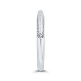 Round Diamond Wedding Band in 14K White Gold