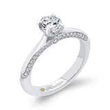 Round Diamond Engagement Ring in 14K White Gold