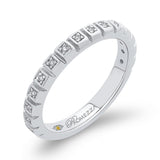 Round Diamond Wedding Band in 14K White Gold