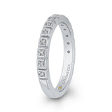 Round Diamond Wedding Band in 14K White Gold
