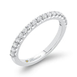 Round Diamond Half-Eternity Wedding Band in 14K White Gold