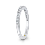 Round Diamond Half-Eternity Wedding Band in 14K White Gold