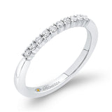 Round Diamond Wedding Band in 14K White Gold