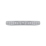 Round Diamond Half-Eternity Wedding Band in 14K White Gold