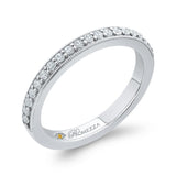 Round Diamond Half-Eternity Wedding Band in 14K White Gold