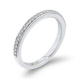 Round Diamond Half-Eternity Wedding Band in 14K White Gold