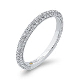 Round Diamond Wedding Band in 14K White Gold