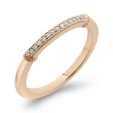 Round Diamond Wedding Band in 14K Rose Gold