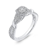 10K White Gold 1/2 ct White Diamond Fashion Ring in 14K White Gold