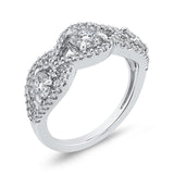10K White Gold 3/4 ct White Diamond Fashion Ring in 14K White Gold