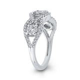 10K White Gold 3/4 ct White Diamond Fashion Ring in 14K White Gold